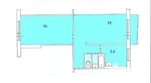 2-к квартира, вторичка, 48м2, 5/5 этаж