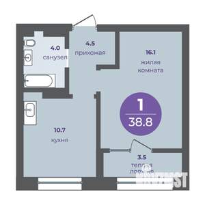 1-к квартира, вторичка, 35м2, 2/15 этаж