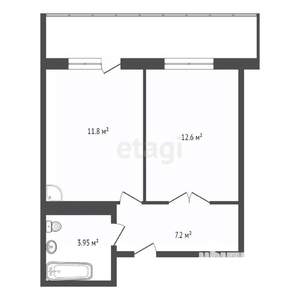 1-к квартира, вторичка, 35м2, 20/25 этаж