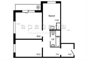 2-к квартира, вторичка, 59м2, 17/17 этаж