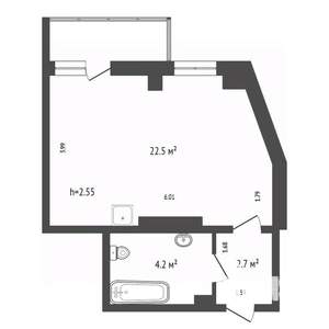 1-к квартира, вторичка, 31м2, 23/24 этаж