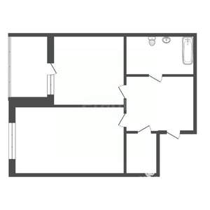 1-к квартира, сданный дом, 45м2, 5/8 этаж
