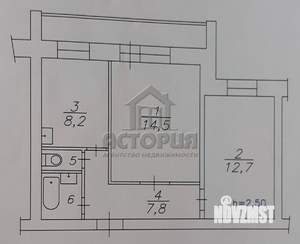2-к квартира, вторичка, 47м2, 2/10 этаж