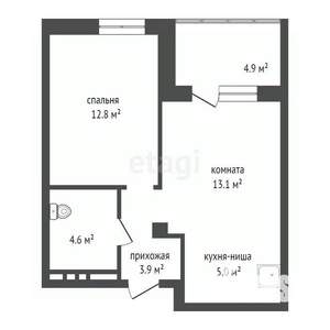 2-к квартира, вторичка, 42м2, 7/19 этаж