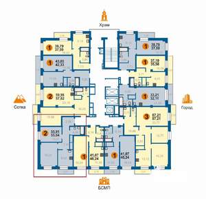 2-к квартира, вторичка, 56м2, 15/24 этаж