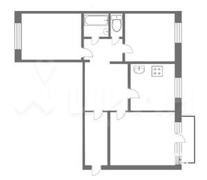 3-к квартира, вторичка, 63м2, 7/9 этаж