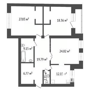 3-к квартира, вторичка, 125м2, 10/10 этаж