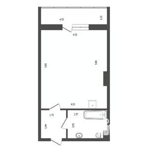 Студия квартира, вторичка, 33м2, 15/18 этаж