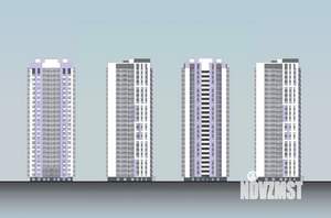 2-к квартира, строящийся дом, 61м2, 13/25 этаж