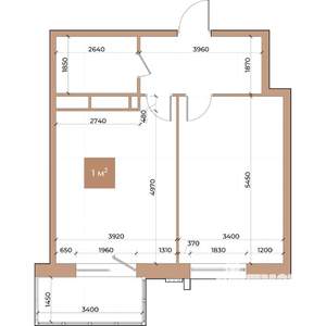 1-к квартира, вторичка, 51м2, 2/24 этаж