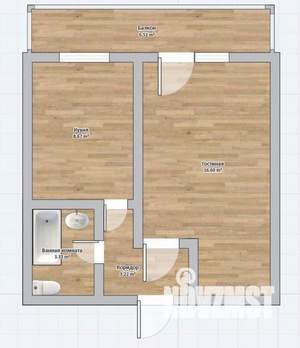 1-к квартира, вторичка, 37м2, 8/14 этаж