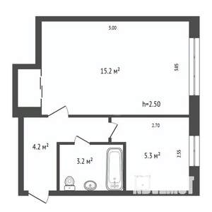 1-к квартира, вторичка, 29м2, 3/5 этаж