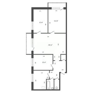 4-к квартира, вторичка, 70м2, 4/5 этаж