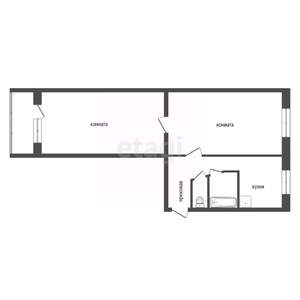 2-к квартира, вторичка, 46м2, 2/5 этаж