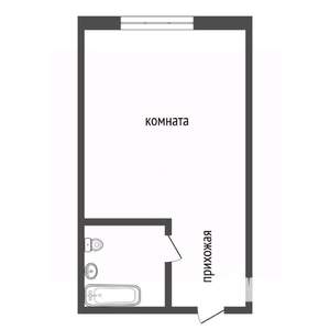 Студия квартира, вторичка, 28м2, 9/13 этаж