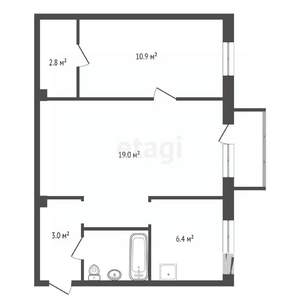 2-к квартира, вторичка, 46м2, 4/5 этаж