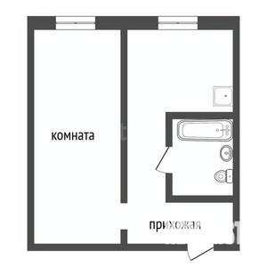 1-к квартира, вторичка, 30м2, 4/5 этаж