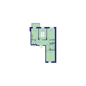 3-к квартира, вторичка, 74м2, 2/9 этаж