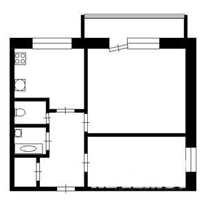 2-к квартира, вторичка, 43м2, 8/9 этаж