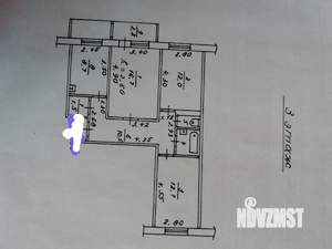 3-к квартира, вторичка, 68м2, 3/10 этаж