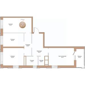 3-к квартира, вторичка, 88м2, 3/24 этаж