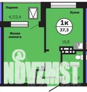 1-к квартира, вторичка, 37м2, 19/19 этаж