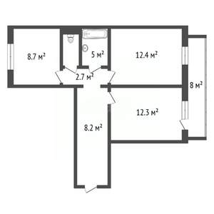 2-к квартира, вторичка, 48м2, 10/10 этаж