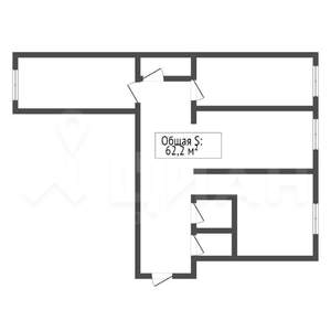 3-к квартира, вторичка, 63м2, 2/5 этаж
