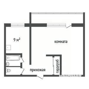 1-к квартира, вторичка, 30м2, 5/9 этаж