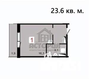 Студия квартира, вторичка, 24м2, 5/16 этаж