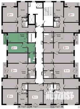 2-к квартира, строящийся дом, 45м2, 10/17 этаж