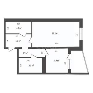 1-к квартира, вторичка, 44м2, 10/10 этаж