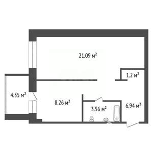 1-к квартира, вторичка, 39м2, 4/17 этаж