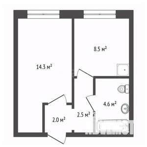 1-к квартира, вторичка, 32м2, 3/10 этаж