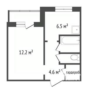 1-к квартира, вторичка, 37м2, 7/9 этаж