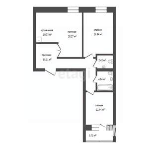 3-к квартира, вторичка, 84м2, 2/8 этаж