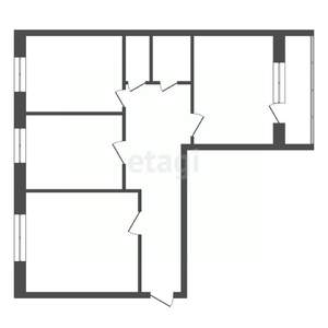 3-к квартира, вторичка, 87м2, 6/9 этаж