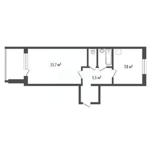 1-к квартира, вторичка, 33м2, 1/5 этаж