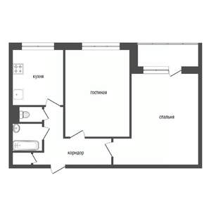 2-к квартира, вторичка, 54м2, 8/9 этаж