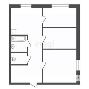 2-к квартира, вторичка, 41м2, 1/9 этаж