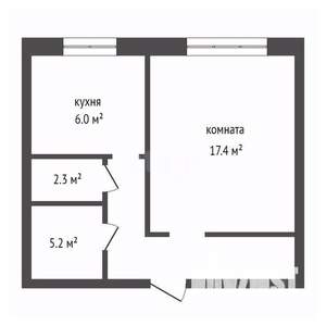 1-к квартира, вторичка, 31м2, 1/5 этаж