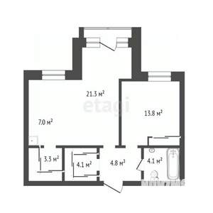 2-к квартира, вторичка, 58м2, 10/17 этаж