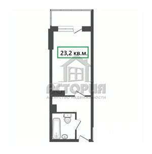 Студия квартира, вторичка, 23м2, 10/25 этаж