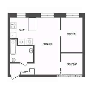 2-к квартира, вторичка, 45м2, 2/5 этаж