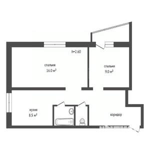 2-к квартира, вторичка, 45м2, 10/14 этаж