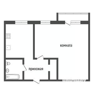 1-к квартира, вторичка, 35м2, 4/9 этаж