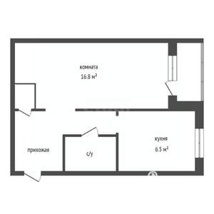 1-к квартира, вторичка, 31м2, 2/5 этаж