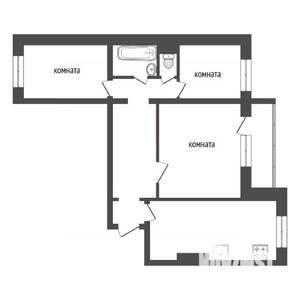 3-к квартира, вторичка, 71м2, 2/10 этаж