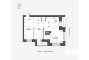 3-к квартира, вторичка, 80м2, 6/16 этаж