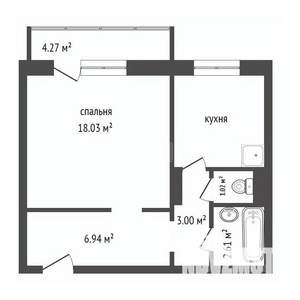 1-к квартира, вторичка, 40м2, 5/15 этаж